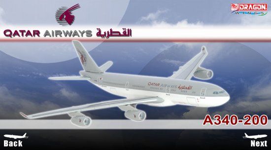 DRW-55967 Qatar Airways (Qatar Amiri Flight) A340-200 Dragon Wings 1:400
